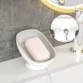 thumbnail image 3 of Jabonera de ángulo ajustable para baño, jabonera ovalada de plástico para montaje en pared con orificio de drenaje, bandeja de jabón extraíble de lujo, 3 of 7