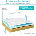 thumbnail image 4 of Xtra-Comfort Bed Wedge Pillow – Folding Memory Foam Incline Cushion for Back, Legs & Neck Support – Adjustable Triangle Pillow for Sleeping, Reading & Elevation – Washable Cover, White, 4 of 9