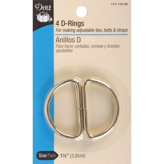 Dritz 1-1/2" D-Rings (Gold), 4pk