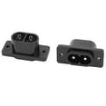 thumbnail image 1 of Unique Bargains 2 Pcs AC 250V 2.5A IEC320 C8 Male Inlet Power Socket Connector Adapter Black, 1 of 1
