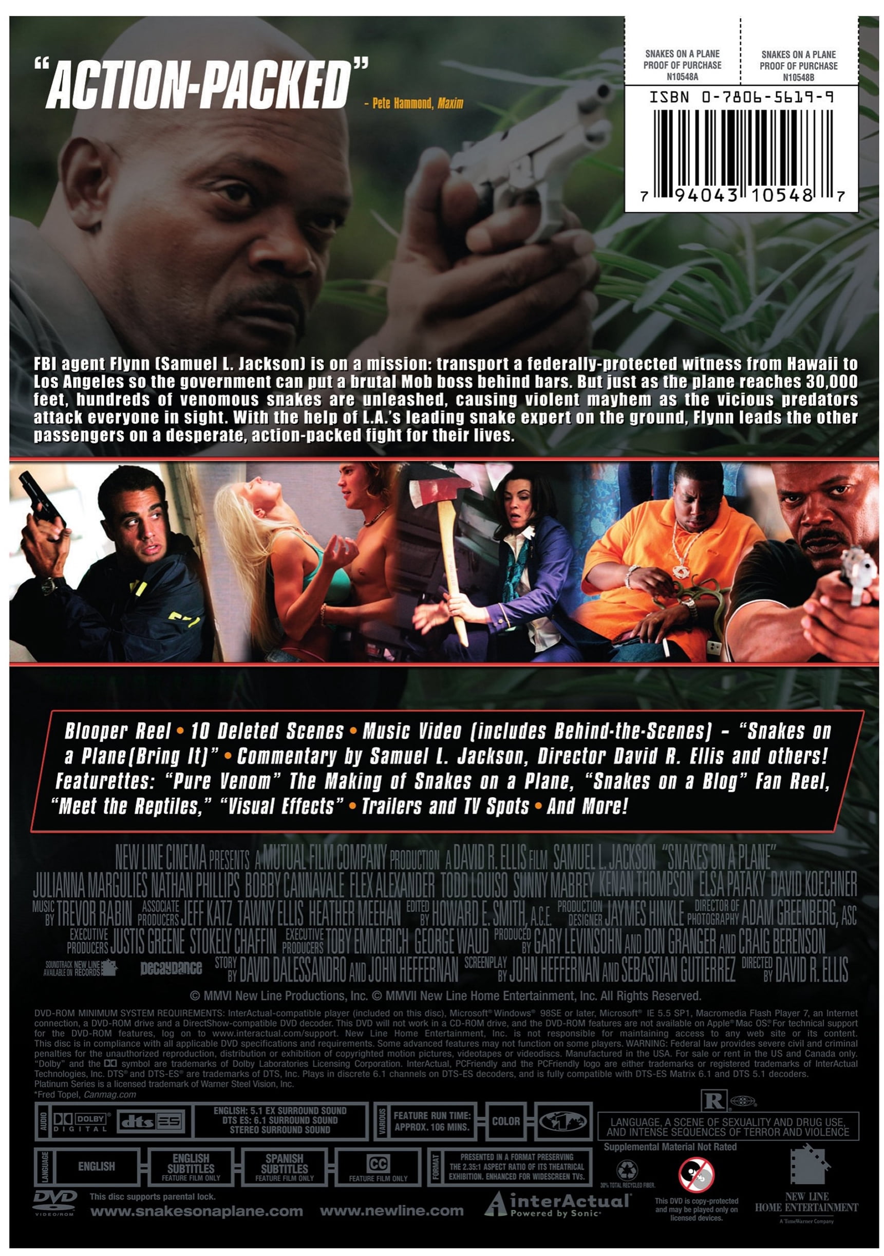 Snakes on a Plane (DVD), Action, New Line Cinema