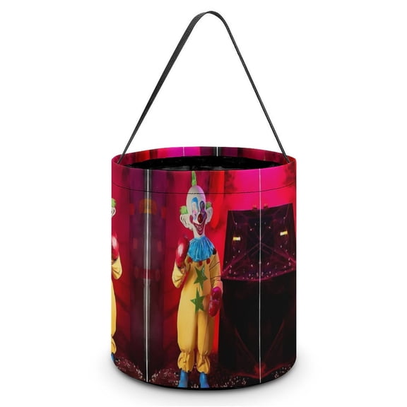 Killer Klowns from Outer Space Clown Halloween Candy Bag, Trick Or Treat Bags - Light Candy Buckets & Tote Bags for Halloween Parties