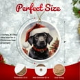 thumbnail image 2 of Chocolate Lab Puppy Dog Ornament - Pet Ornament for Christmas Tree - 3" Round Ceramic - Printed in USA - Puppy New Dog - Dog Mom - Dog Dad - Pet Owner - Xmas Decoration DOG0136, 2 of 5