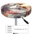 thumbnail image 4 of KLL Romantic Flower Fox Round Bar Chair Cushion Cover 12 inch ,Bar Stool Protector with Elastic, Soft Washable, 4 of 6