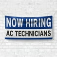 thumbnail image 4 of Now Hiring AC Technicians 13 oz Heavy Duty Vinyl Banner AC Technician Jobs Available Help Wanted Sign for Business Advertising Indoor/Outdoor Single-Sided with Metal Grommets (1.5x5 ft, Wh & Bl & Bk), 4 of 6