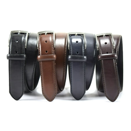 - Leather Island Blue 35mm Feathered Edge Leather Belt