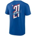 thumbnail image 3 of Men's Joel Embiid Royal Philadelphia 76ers Full-Court Press Name & Number T-Shirt, 3 of 5