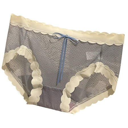 

Ladies Panties Stylish Patchwork Printed Mid Waist Letter Logo Striped Tangas Bikini Thongs Cotton Underpants Seaside Leisure Underwears