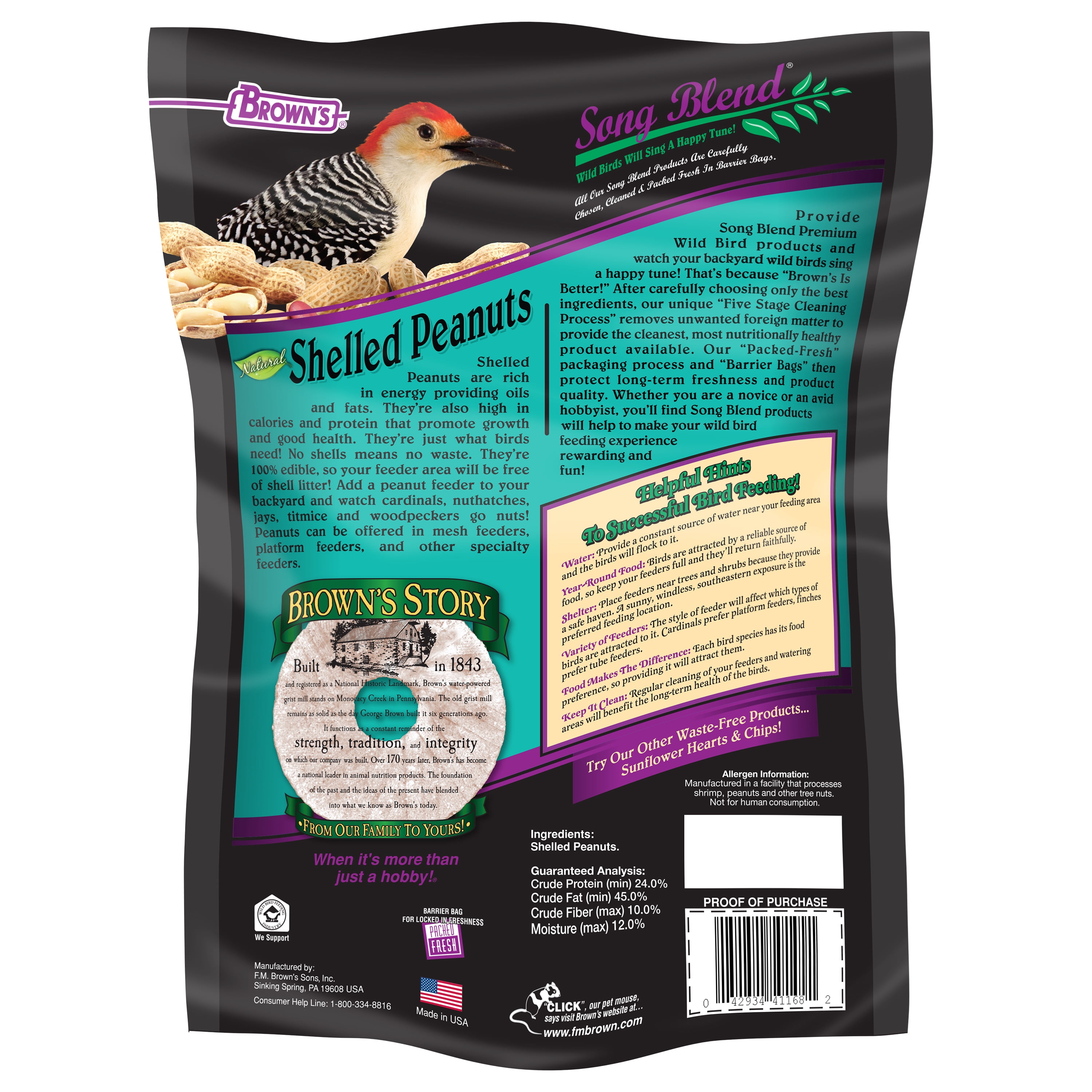 Song Blend Shelled Peanuts, 3 lb.