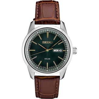 SEIKO ブライツ　電波solar メンズウォッチ Seiko Men's Core Solar Black Dial, Stainless Steel Case, Calfskin
