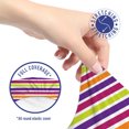 thumbnail image 5 of Abstract Office Chair Slipcover, Illustration of Horizontally Arranged Straight Colorful Stripes Hand Drawn Like, Protective Stretch Decorative Fabric Cover, Standard Size, Multicolor, by Ambesonne, 5 of 5