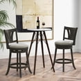 thumbnail image 4 of Costway 26.5" Swivel Bar Stool Set of 4 Counter Height with Curved Backrest & Wood Legs, 4 of 9