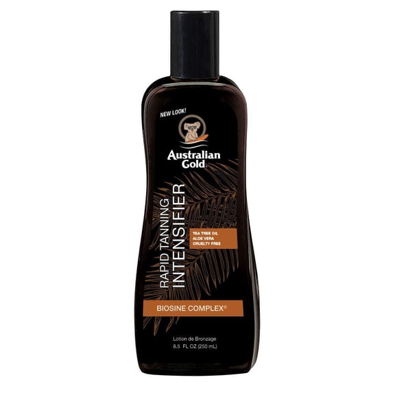 Loción intensificadora de bronceado Australian Gold Rapid 250 ml con aceite de árbol de té, aloe vera y vitamina E