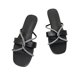thumbnail image 5 of Summer New Plus Size Sandalias de mujer y pantuflas planas con diamantes de imitación Wmkox8yii shjk5696, 5 of 9