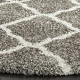 thumbnail image 3 of SAFAVIEH Hudson Aline Geometric Shag Area Rug, Ivory/Beige, 7' x 7' Round, 3 of 10