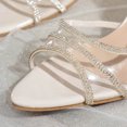 thumbnail image 6 of YTCAMLO Clear Heels for Women Summer Fashion Slingback Heels Pumps Rhinestone Open Pointed Toe Sandals Wedding Dress Shoes, 6 of 9