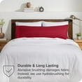 thumbnail image 4 of Funda de Almohada Corporal Bare Home Ultra Suave Doble Cepillado Rojo, 4 of 6