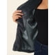 thumbnail image 5 of Abrigo de piel sintética recortado para mujer, chaqueta de invierno de moda, abertura frontal, solapa con muesca, manga larga, abrigo esponjoso, L gris oscuro, 5 of 6