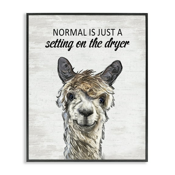 Stupell Industries Normal is Just Dyer Setting Quotes and Sayings Painting Black Framed Art Print Wall Art, 11 x 14