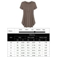 Chama V Neck Henley Shirts for Women Short Sleeve Pleated Tunic Tops ...