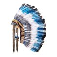 thumbnail image 2 of Tocado de plumas de inspiración india, accesorio para cabello para disfraces de actuación., 2 of 8