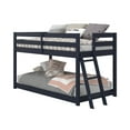 thumbnail image 4 of Bedz King Contemporary Twin Low Loft Bed, Ladder and Under Bed, Blue, 4 of 9