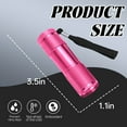 thumbnail image 2 of HIBIBUD Small Flashlight,Uv Curing Keychain Light,395 Uv Rays Led Flashlight,Rose, 2 of 7