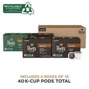 Peet's Coffee, Dark Roast Keurig Coffee Pods Variety Pack - Major Dickason's Blend, French Roast, Organic Alma De La Tierra, House Blend, 40 Count (4 Boxes of 10 K-Cup Pods)