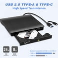 thumbnail image 2 of Unidad de DVD externa Gotega USB 3.0 tipo C para portátil, 2 of 7