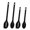 Black, variant on Aoqianlan Silicone Kitchen Spoons 4 Pcs Set with Long Handles for Multi Purpose Cooking Black