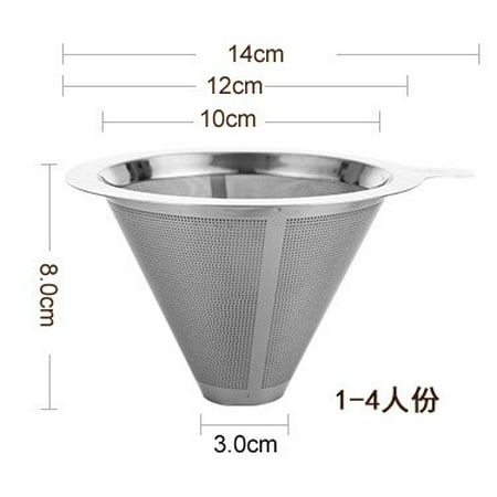 

Coffee Dripper Stainless Steel Coffee Filter Removable Dripper Stand Reusable Cone Dripper Coffee Pour Over Dolce Gusto