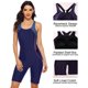 thumbnail image 3 of Traje de baño de una pieza para mujer Boyleg Racerback Athletic Training Traje de baño, Traje de baño de vacaciones, Azul oscuro, 3 of 7