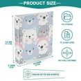 thumbnail image 6 of ALAZA Cartoon Cute Bear Face Hardcover 3 Ring Binder 1.5" Round Rings Interior Pockets Binders Organizer 1 Pack, 6 of 9