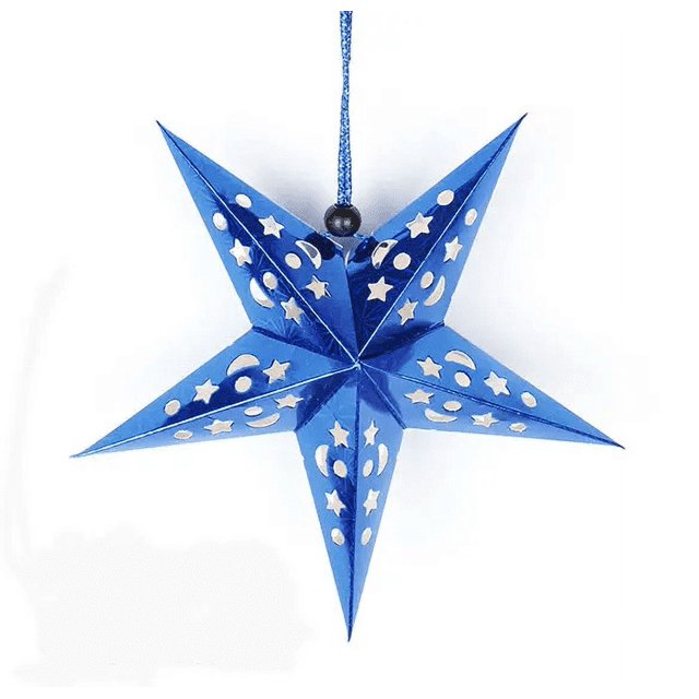 30cm estrella de papel de Navidad hogar encantador DIY estrellas Navidad cadena colgante estrella decoración para fiesta de Navidad adornos de árbol