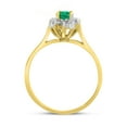 thumbnail image 5 of 10k Yellow Gold Oval Emerald And Diamond Ring, 5 of 6