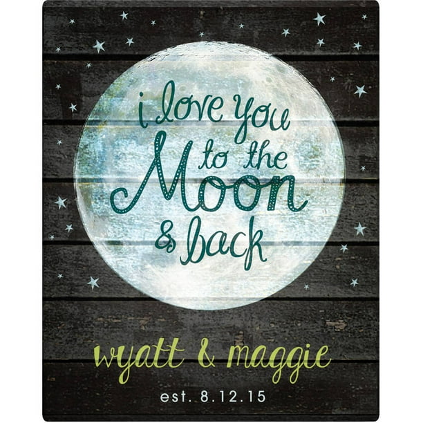 I Love You To The Moon And Back Stretched Canvas Painting Wall Art Decoration Home Decor Enoxmedia Home Decor Posters Prints