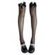 thumbnail image 1 of Medias altas de seda para mujer, calcetines de silicona con encaje, medias con lazo de satén, 1 of 5