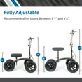 BodyMed Heavy Duty Foldable AllTerrain Knee Walker, Black Medical