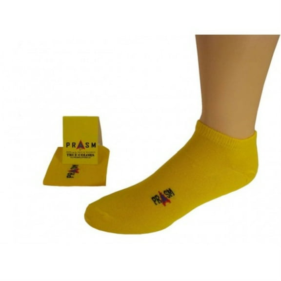 PRASM (Premium Egyptian Cotton) MENS No-Show Ankle Socks - 3 PACK-Yellow