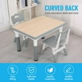 thumbnail image 4 of UNICOO® Kids Table and 2 Chairs Set, Height Adjustable Toddler Table and Chair Set, Easy to Wipe Arts & Crafts Table, Suitable for Ages 2-8, Childrens Table and Chair Set (BY-60-MGY), 4 of 7