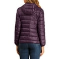 thumbnail image 3 of INSPIRE CHIC Women's Puffer Jacket Stand Collar Lightweight Hooded Zip Up Jacket XS Purple, 3 of 6