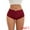 Wine Red, variant on Unique Bargains Women's Full-Coverage Panties Lace Trim High Waist Briefs S Black