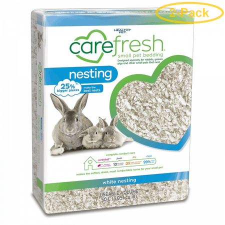 Carefresh Nesting White Small Pet Bedding 50 Liters - Pack of