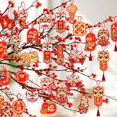thumbnail image 3 of Adornos colgantes de año Nuevo chino 2024, colgantes de bonsái con caracteres chinos de bendición para decoración del Festival de Primavera, plantas Estilo A Macarena Colgantes de año nuevo, 3 of 5