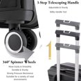 thumbnail image 5 of Luggage Sets 3 Pieces, Expandable PP Carry On Luggage with TSA Lock and Spinner Wheels for Family or Business Travel, Lightweight Luggage Sets of 20-inch, 24-inch, 28-inch (Black), 5 of 9