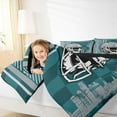 thumbnail image 4 of Homewish Rugby Sport Game Bedding Comforter Set,Football City Silhoustte Twin Comforter Sets,Green Gray Bedding Set For Boys Teens,Super Cozy Room Decor Reversible,2pcs, 4 of 8