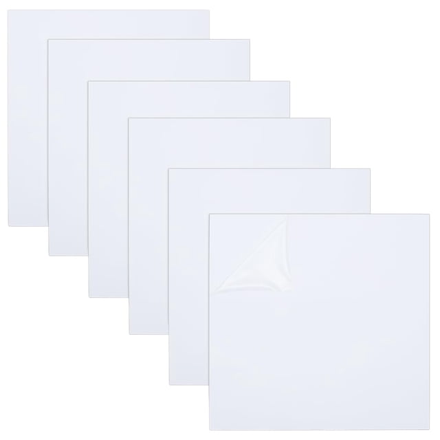 24 láminas de plástico blanco de 7,9 x 7,9 pulgadas, placas de plástico de 0,5 mm de grosor, lámina de plástico duro