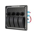 thumbnail image 1 of Panel de interruptor basculante Unique Bargains 4 bandas resistente al agua negro luz LED azul, 1 of 1