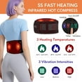 thumbnail image 2 of Lumbar Heating Pad ,Waist Support Belt | 3-Level Warming & Adjustable Vibration Massage | Portable Wearable Comfort for Lower Back, Legs & Arms | Gift for Mom, Birthday Present, 2 of 8
