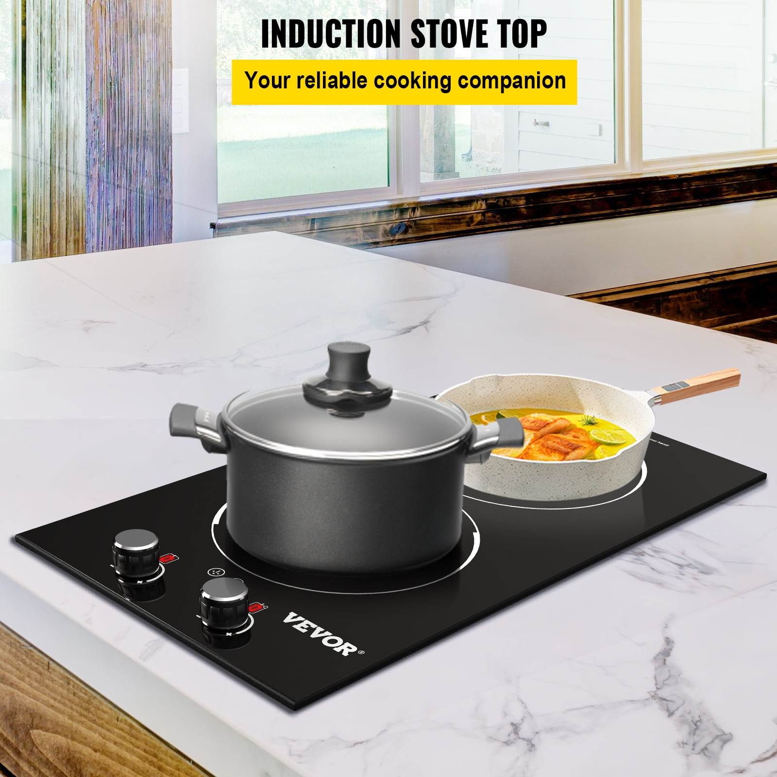 Doumigo Induction Cooktop, 4 Burner with Boost, 30 Inch Electric Cooktop,  Including Flexi Bridge Element, Max Power 4000W, 240V Fast Heat Induction